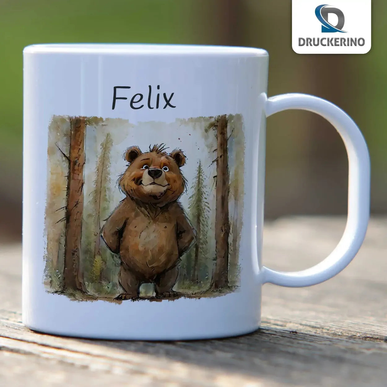 Tasse mit Namen | Abenteuer Waldwichtel | Personalisierte Kindertasse | Tasse Geschenkidee | 320ml  Geschenkidee Weihnachten