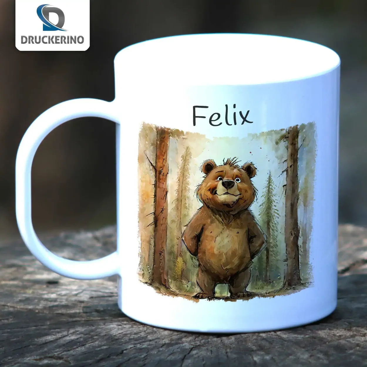 Tasse mit Namen | Abenteuer Waldwichtel | Personalisierte Kindertasse | Tasse Geschenkidee | 320ml  Geschenkidee Weihnachten