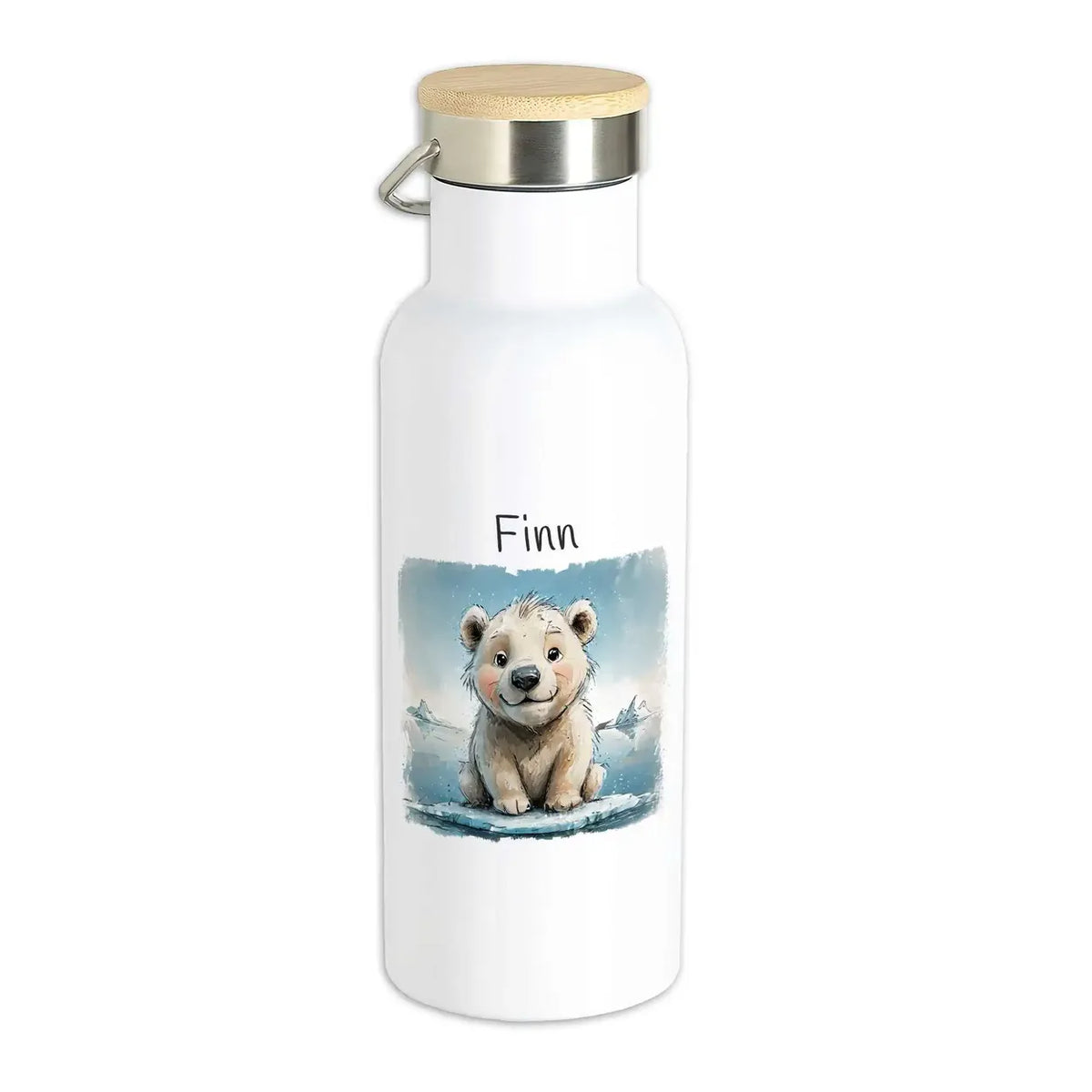 Trinkflasche Kinder | Eisbärtraum | Sport Trinkflasche | Edelstahl Thermosflasche | 500ml Thermoflasche Druckerino   