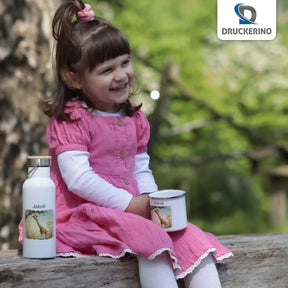 Savannenfreund Thermo Trinkflasche für Kinder personalisiert Thermoflasche Druckerino   