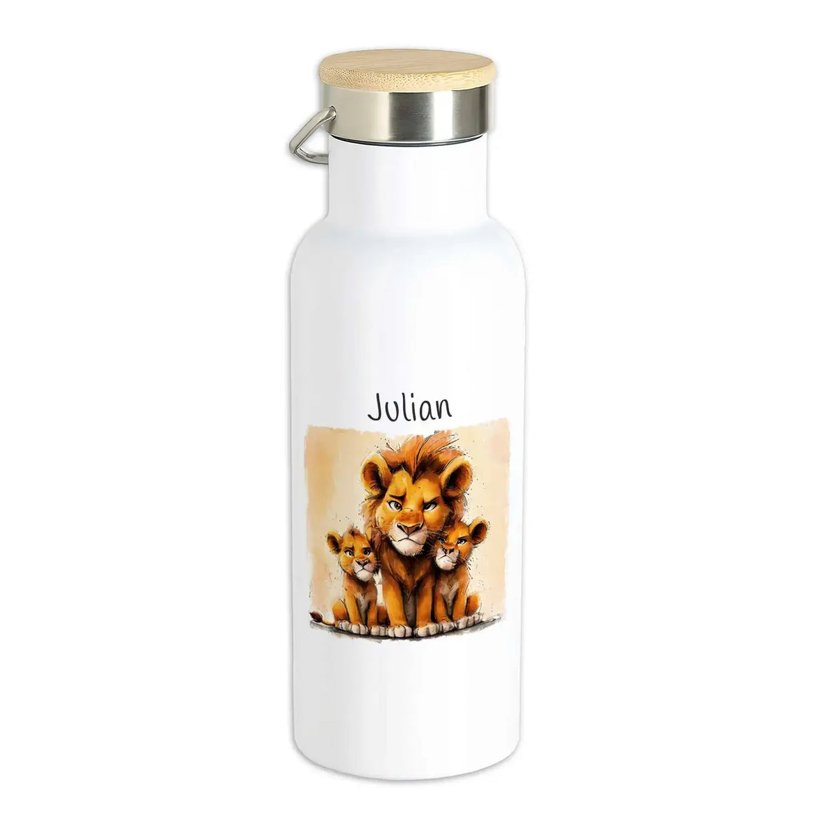 Safari Zauber Thermo Trinkflasche für Kinder personalisiert Thermoflasche Druckerino   