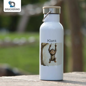 Waldabenteuer-Trinkflasche Thermo Trinkflasche für Kinder personalisiert Thermoflasche Druckerino   
