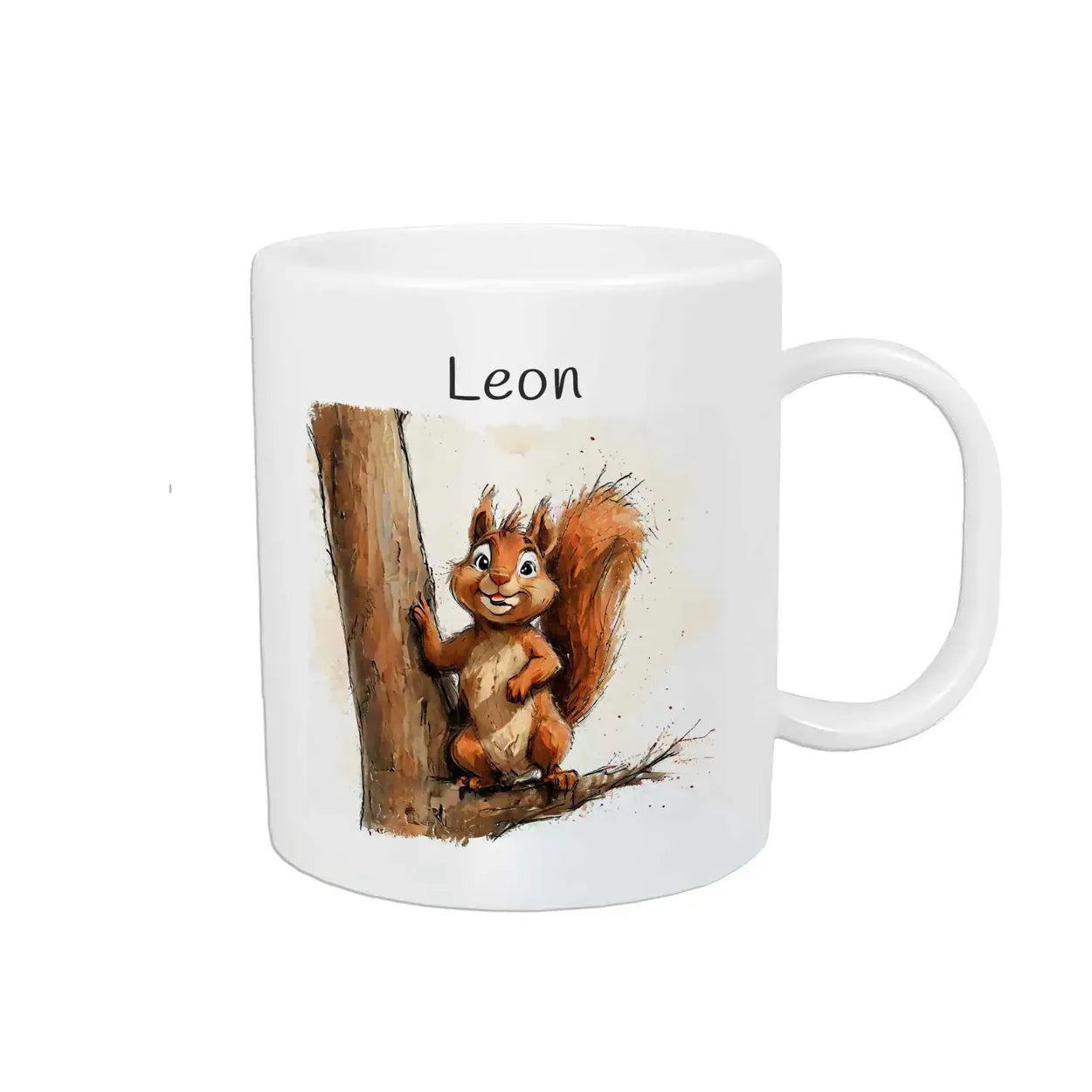 Becher personalisiert | Abenteuer Eichhörnchen | Personalisierte Kindertasse | Tasse Geschenkidee | 320ml  Geschenkidee Weihnachten