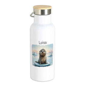 Trinkflasche Kinder | Wasserspaß Otter | Sport Trinkflasche | Edelstahl Thermosflasche | 500ml  Geschenkidee Weihnachten