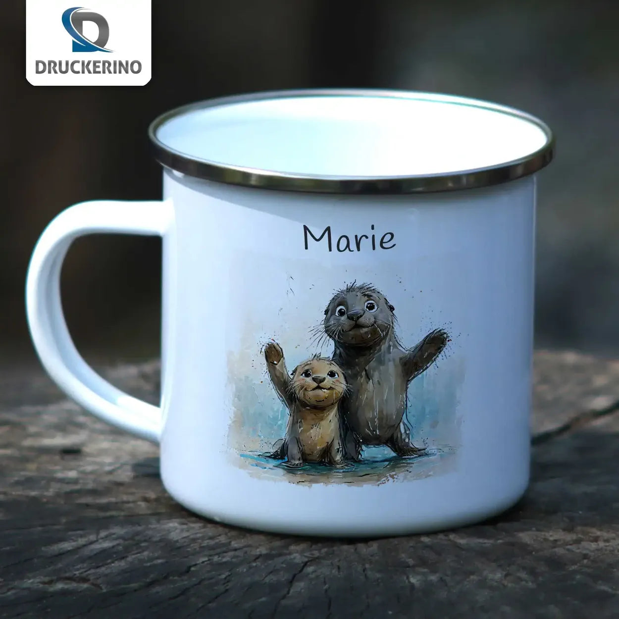 Tasse aus Emaille | Abenteuerfreunde | Tassen personalisieren | Geschenk personalisier  Geschenkidee Weihnachten