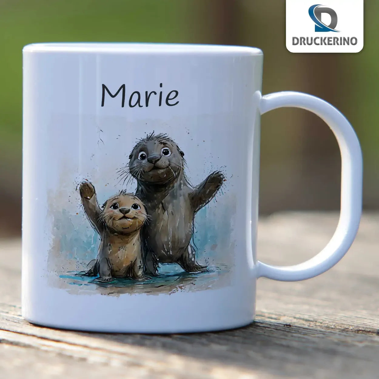 Personalisierte Kindertassen | Otterfreunde-Abenteuer | Becher personalisiert | süße Tierbilder | 320ml  Geschenkidee Weihnachten