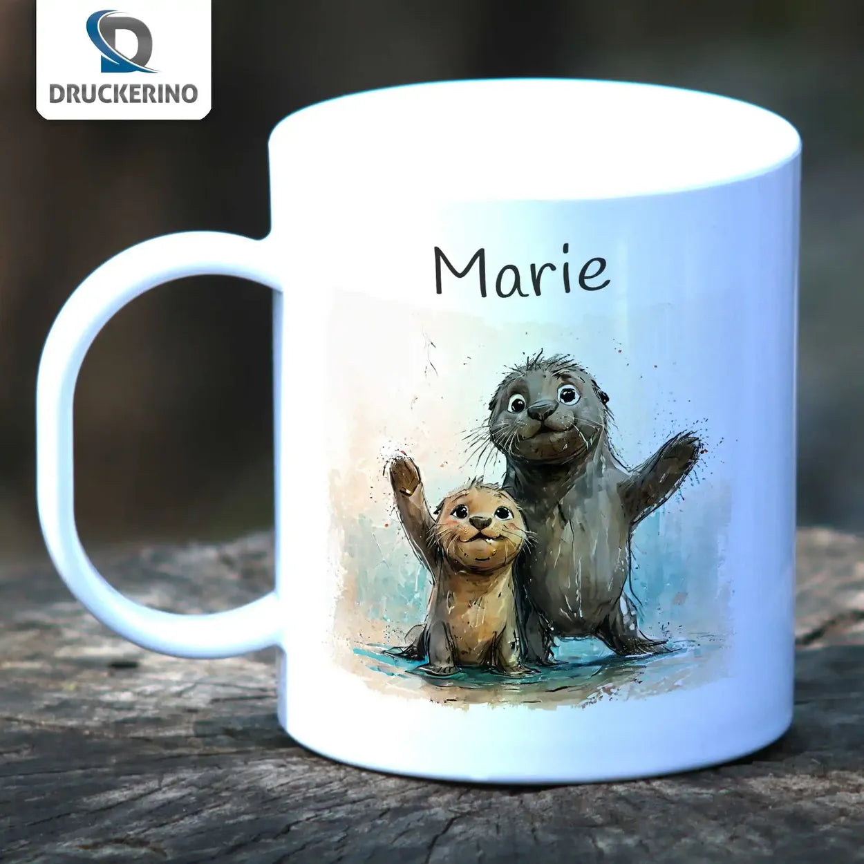 Personalisierte Kindertassen | Otterfreunde-Abenteuer | Becher personalisiert | süße Tierbilder | 320ml  Geschenkidee Weihnachten