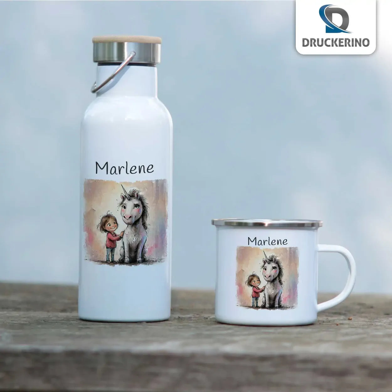 Tasse aus Emaille | Freund des Waldes | Tasse personalisieren | Geschenke zur Taufe  Geschenkidee Weihnachten