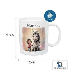 Personalisierte Kindertassen | Zauberfreundschaft | Kindergeburtstag Geschenke | Kindertasse personalisiert mit Name | 320ml  Geschenkidee Weihnachten