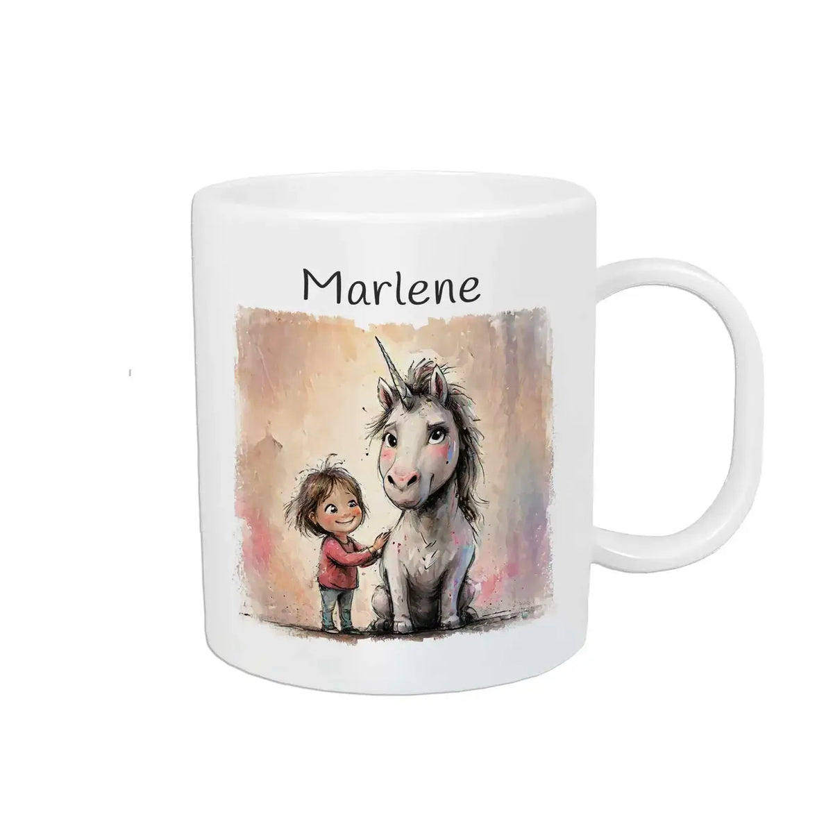 Personalisierte Kindertassen | Zauberfreundschaft | Kindergeburtstag Geschenke | Kindertasse personalisiert mit Name | 320ml Kunststofftassen Druckerino   