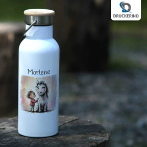 Zauber-Einhorn Thermo Trinkflasche für Kinder personalisiert Thermoflasche Druckerino   