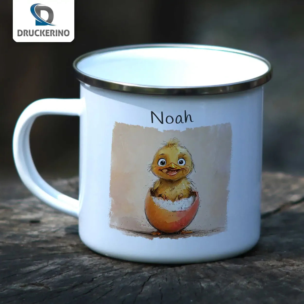 Kindertasse | Zauberküken | personalisierte Tasse Kinder | Emailletasse | süße Tierbilder Geschenke