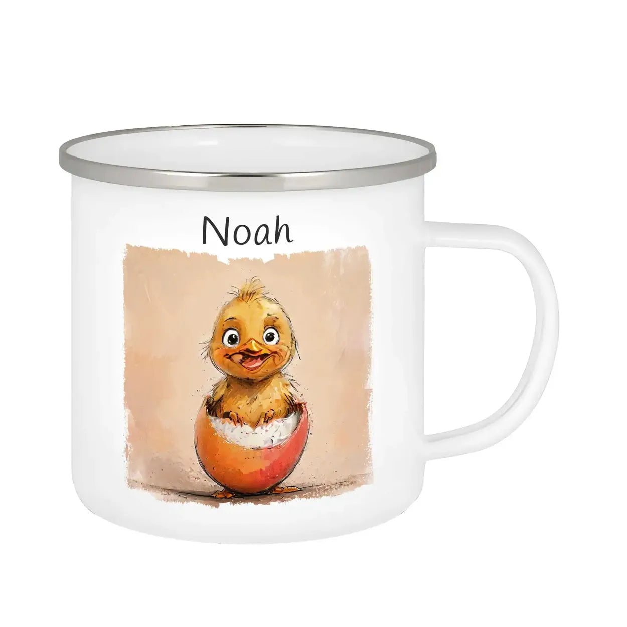 Kindertasse | Zauberküken | personalisierte Tasse Kinder | Emailletasse | süße Tierbilder Geschenke