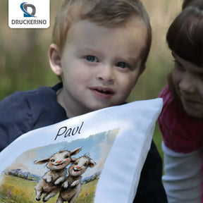 Kuschelkissen Kinder | Traumtanzende Freunde | Kindergeburtstag Geschenke | Kissen personalisiert mit Name | 40x40 cm Geschenkideen