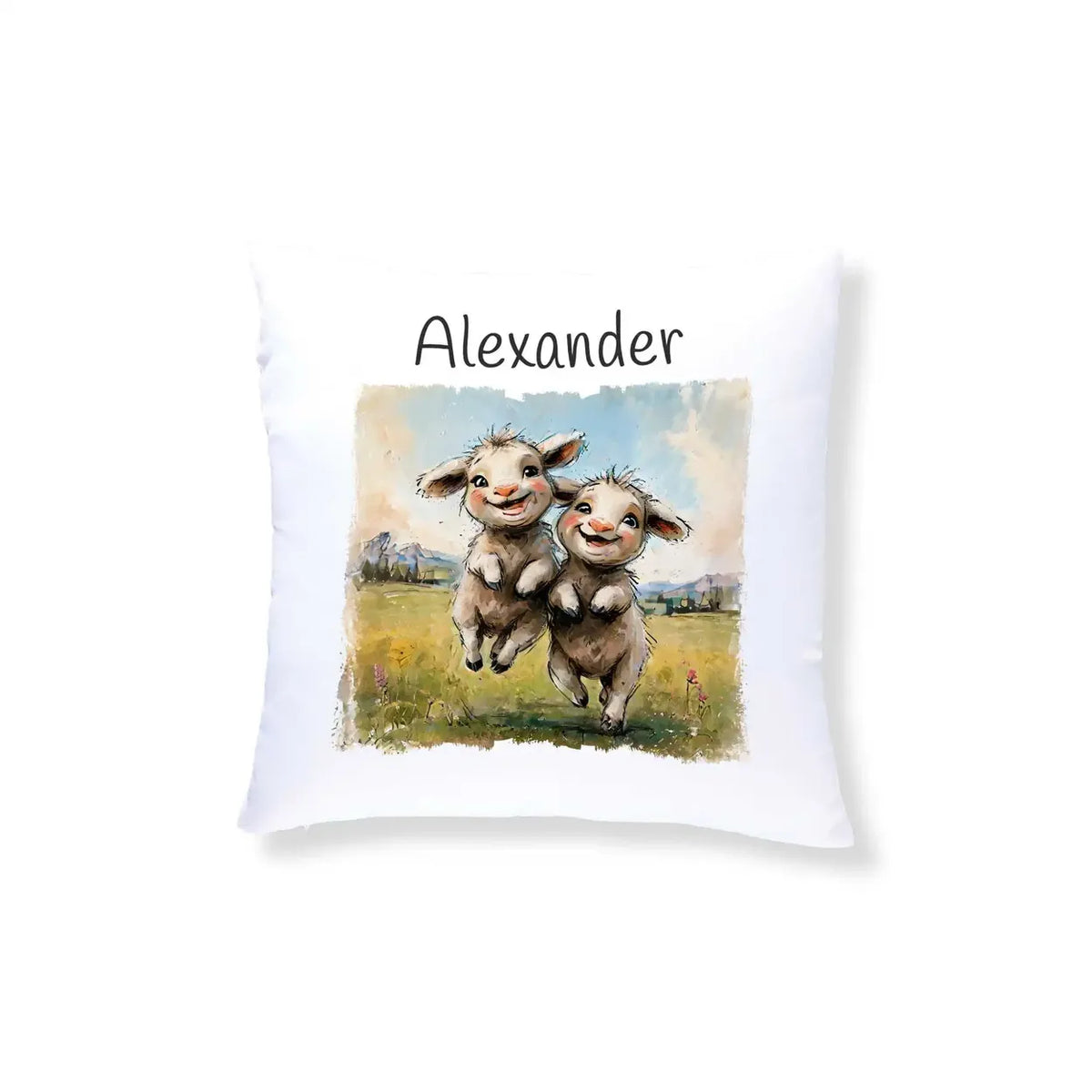 Kuschelkissen Kinder | Traumtanzende Freunde | Kindergeburtstag Geschenke | Kissen personalisiert mit Name | 40x40 cm Kissen Druckerino   