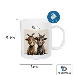 Becher personalisiert | Zauberfreunde  | Tierbilder | personalisierte Tasse Kinder | 320ml  Geschenkidee Weihnachten