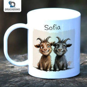 Becher personalisiert | Zauberfreunde  | Tierbilder | personalisierte Tasse Kinder | 320ml  Geschenkidee Weihnachten