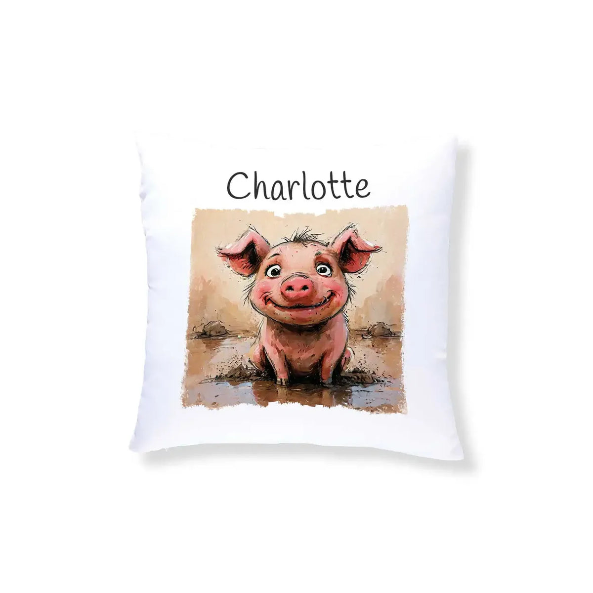 Schlummerfreund Schweinchen Kissen für Kinder mit Namen personalisiert