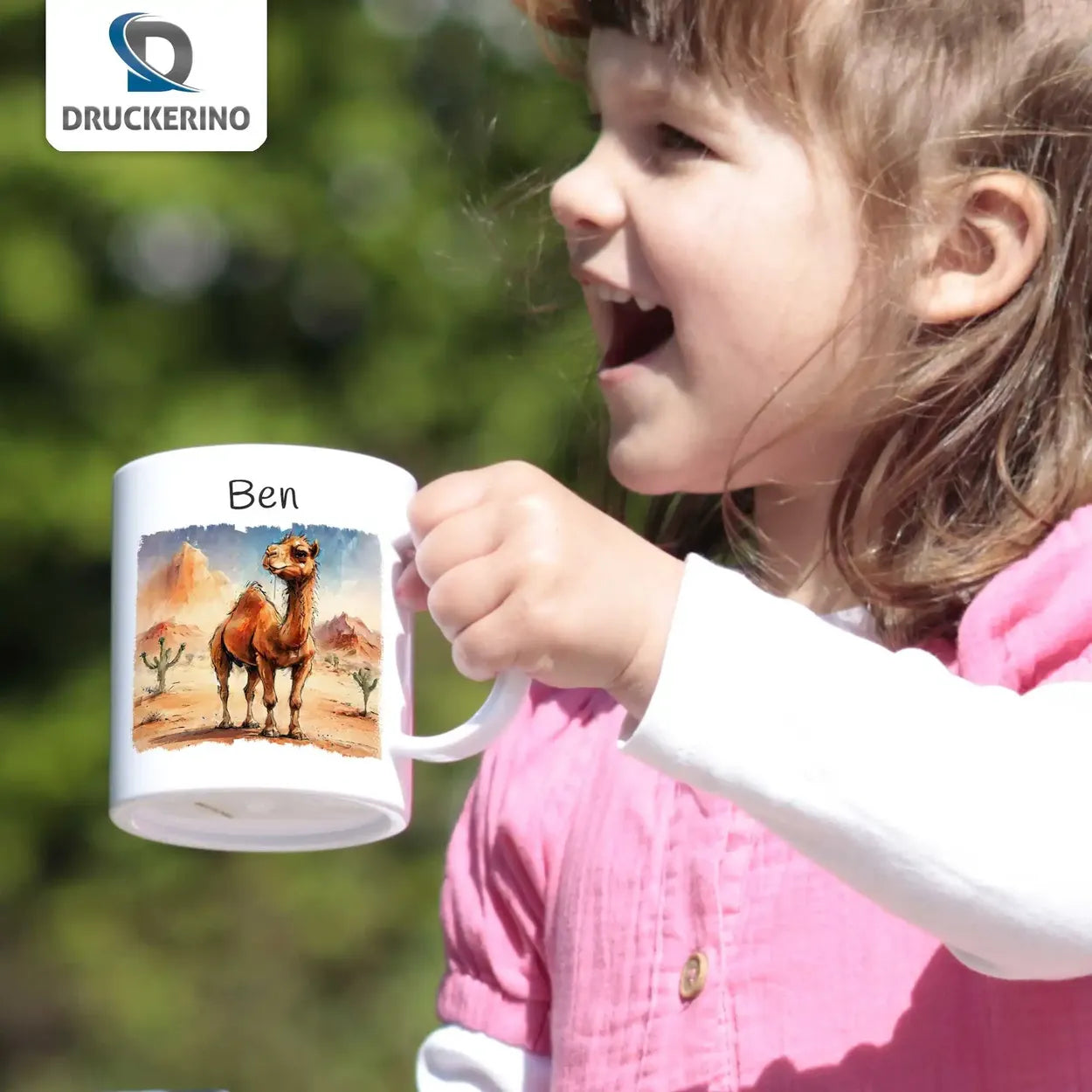 Tassen mit Namen | Wüstenabenteurer | Tasse für Kinder | Tassen mit Tiermotiv | 320ml  Geschenkidee Weihnachten