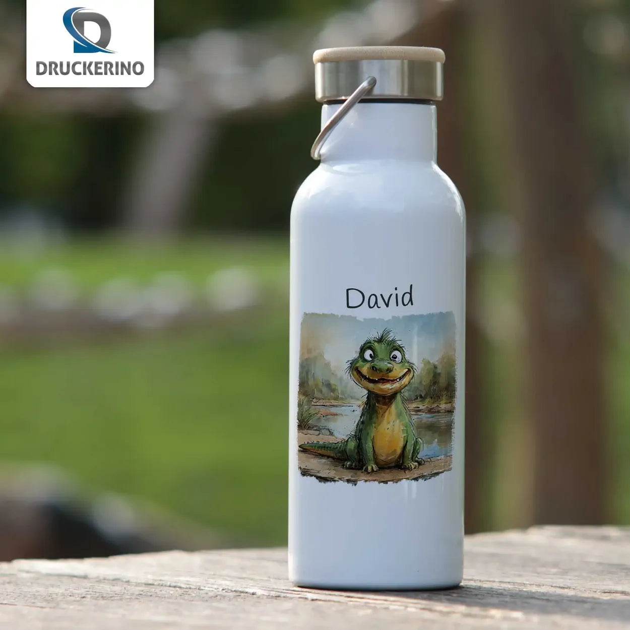 Kindertrinkflasche | Froschkönig Abenteuer | Trinkflasche personalisiert | süße Tierbilder | 500ml Geschenkideen