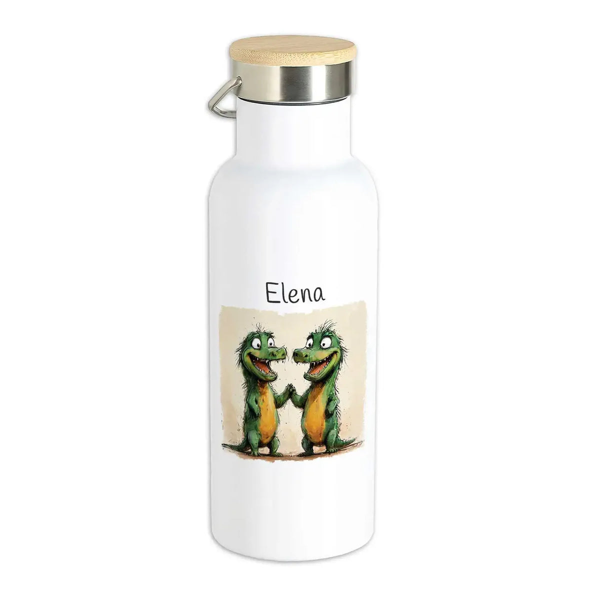 Personalisierte Kinder Trinkflasche | Dschungelfreunde | Trinkflasche für Sport, Schule & Freizeit | Personalisierte Geschenke | 500ml Thermoflasche Druckerino   