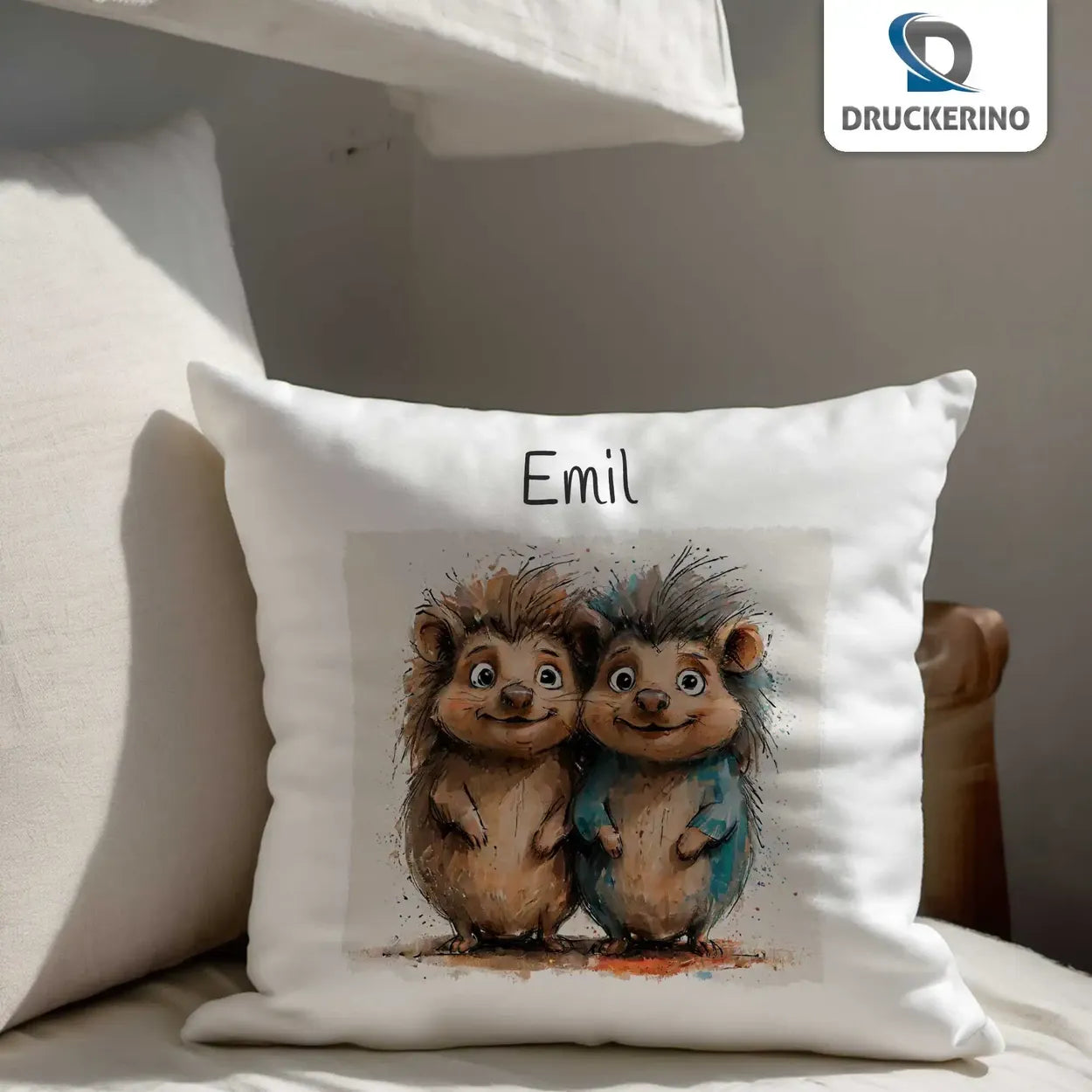 Kuschelkissen personalisiert | Kuschelwald | personalisierbare Kindergeschenke | Kissenhülle 40x40 | 40x40 cm Geschenkideen