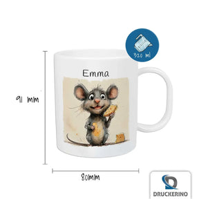 Tasse für Kinder | Naschkatzenmäuse-Abenteuer | Tassen mit Namen | Abschiedsgeschenk Kita | 320ml  Geschenkidee Weihnachten