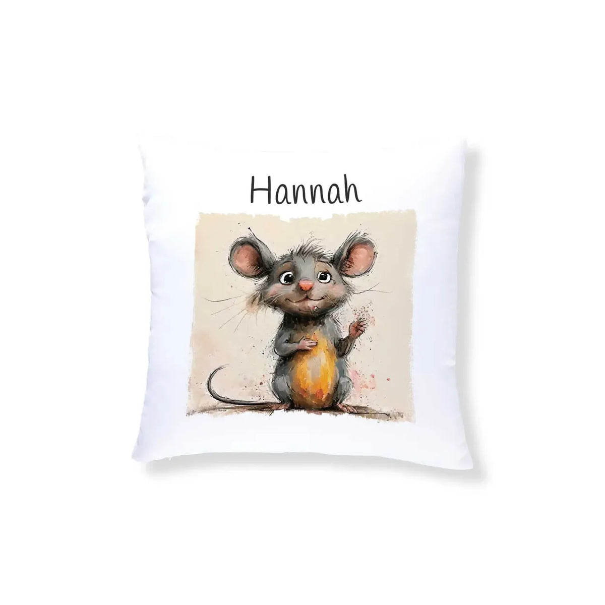 Kissen personalisiert mit Namen | Traummaus | Kuschelkissen | Kuschelkissen Mädchen | 40x40 cm Kissen Druckerino   