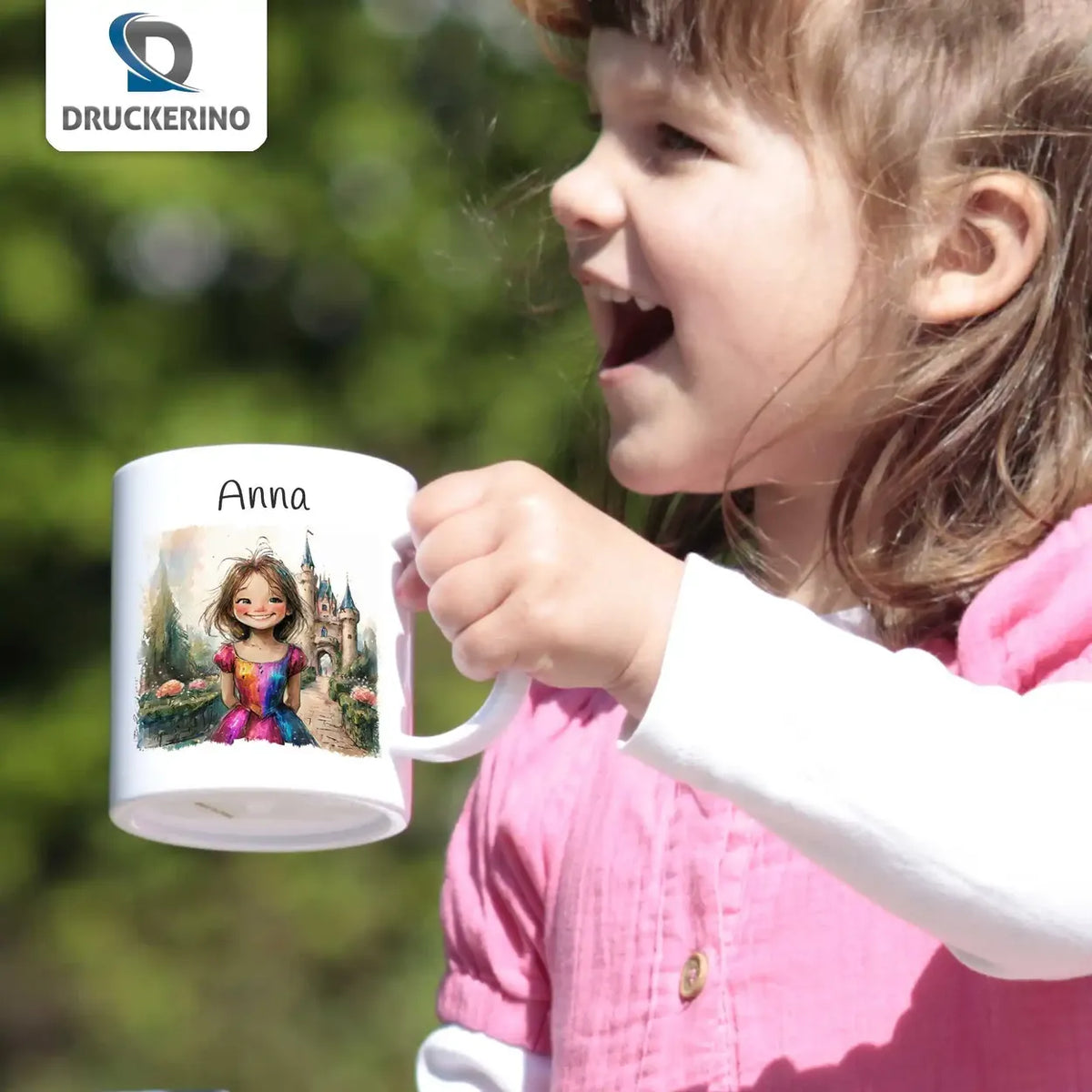 Kindertasse personalisiert | Zauberwelt Abenteuer | Tasse für Kinder | Tassen mit Tiermotiv | 320ml Kunststofftassen Druckerino   