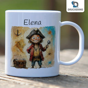 Becher personalisiert | Abenteurerträume | Tierbilder | personalisierte Tasse Kinder | 320ml  Geschenkidee Weihnachten