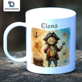 Becher personalisiert | Abenteurerträume | Tierbilder | personalisierte Tasse Kinder | 320ml  Geschenkidee Weihnachten