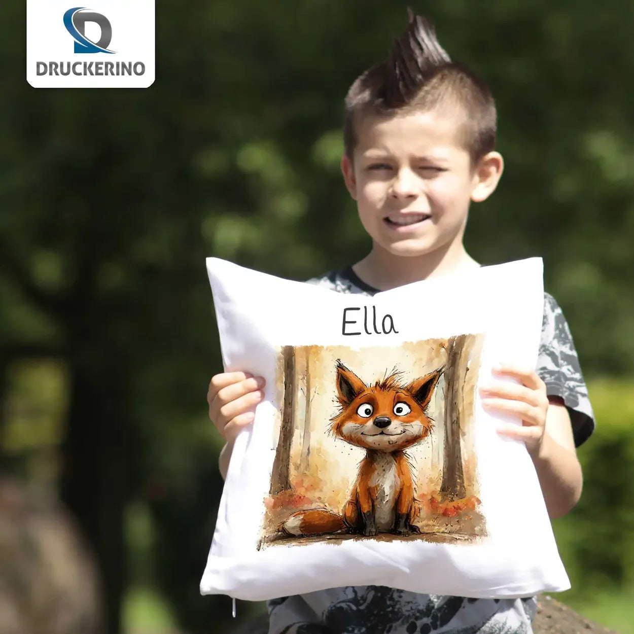 Kissen Baby personalisiert | Traumfuchs | Kissen Baby personalisiert | Kuschelkissen | 40x40 cm Geschenkideen