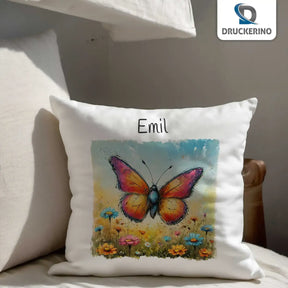 Kuschelkissen als Geschenk | Traumfalter | Kissen personalisiert mit Name | Kissenhülle 40x40 | 40x40 cm Geschenkideen