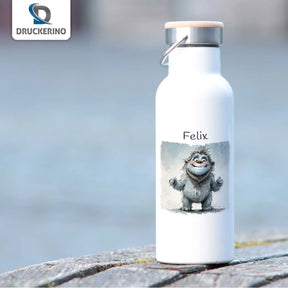 Personalisierte Kinder Trinkflasche | Freches Kuschelmonster | Trinkflasche für Sport, Schule & Freizeit | Personalisierte Geschenke | 500ml  Geschenkidee Weihnachten