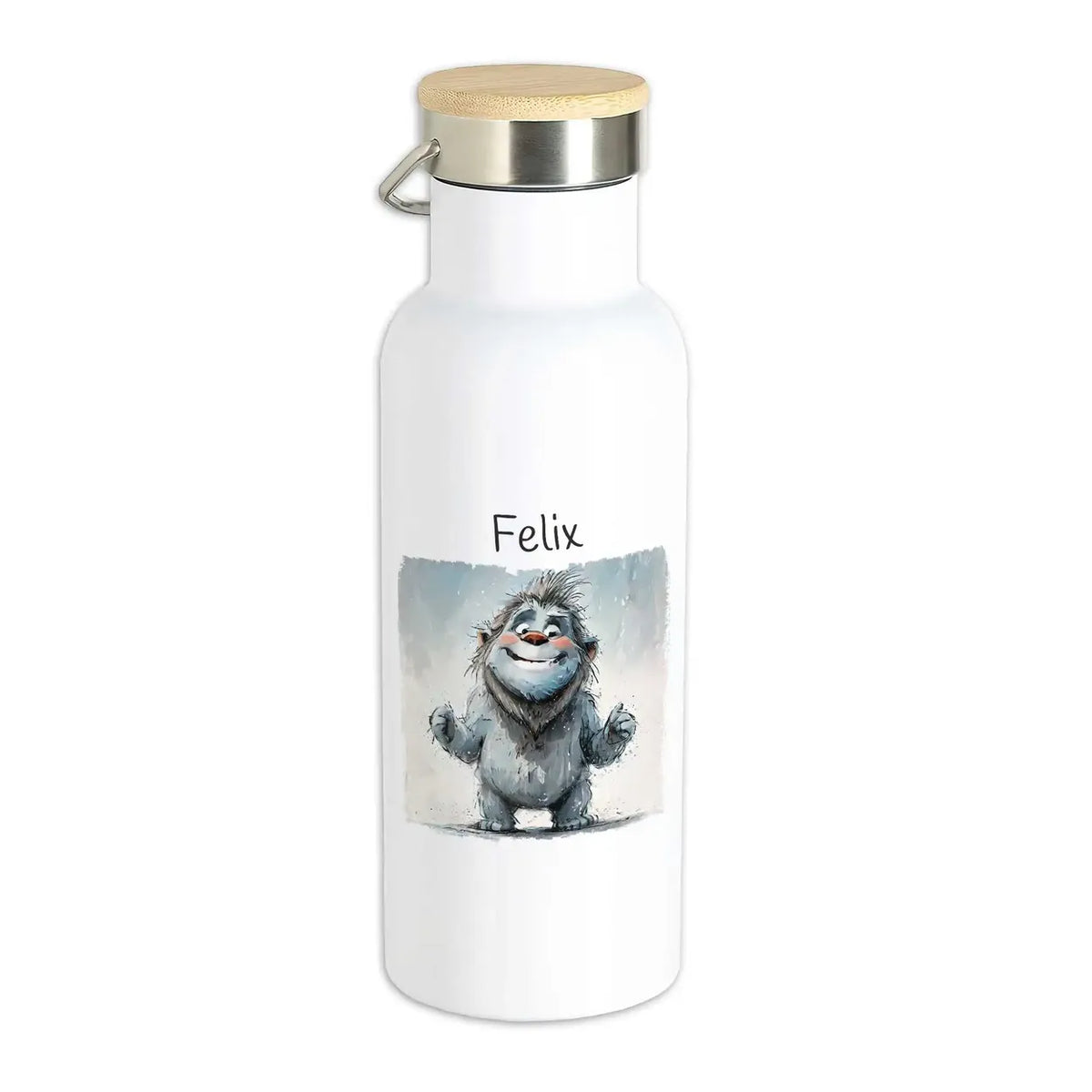 Personalisierte Kinder Trinkflasche | Freches Kuschelmonster | Trinkflasche für Sport, Schule & Freizeit | Personalisierte Geschenke | 500ml Thermoflasche Druckerino   