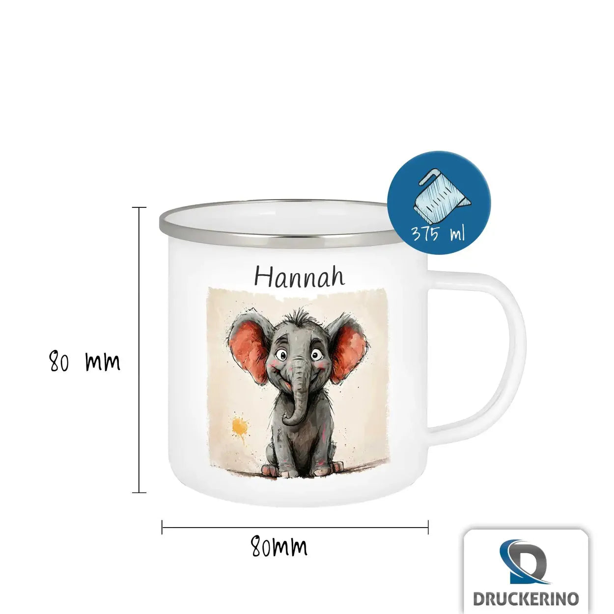 Zaubertrunk Emaille Tasse für Kinder personalisiert Emailletasse Druckerino   