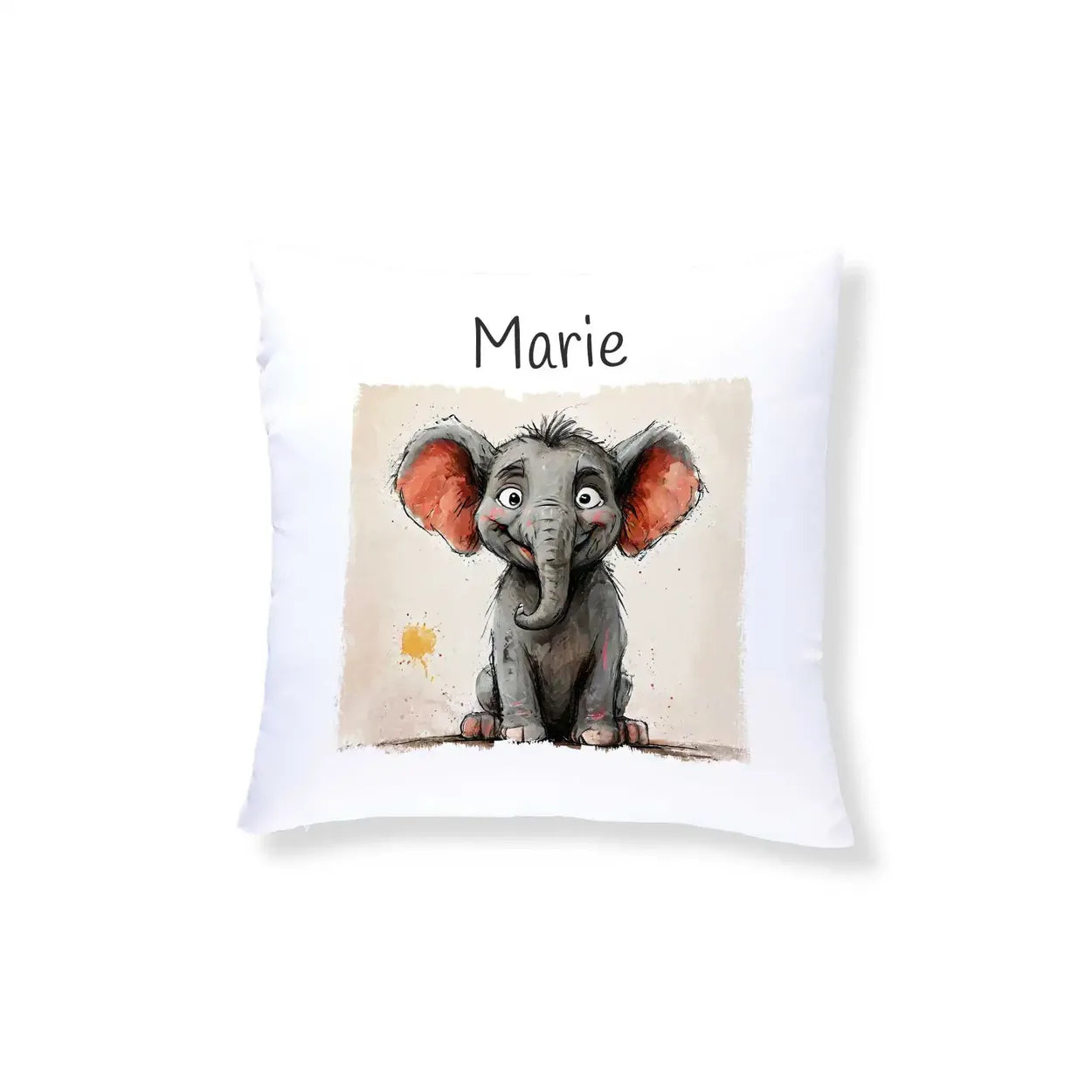 Kuschelkissen personalisiert | Traumfänger Elefant | Kuschelkissen Tiere | Kissenhülle | 40x40 cm Geschenkideen