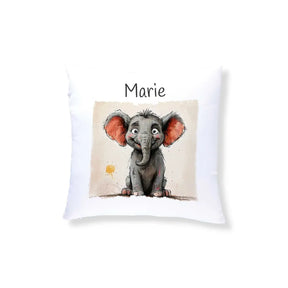 Kuschelkissen personalisiert | Traumfänger Elefant | Kuschelkissen Tiere | Kissenhülle | 40x40 cm Geschenkideen