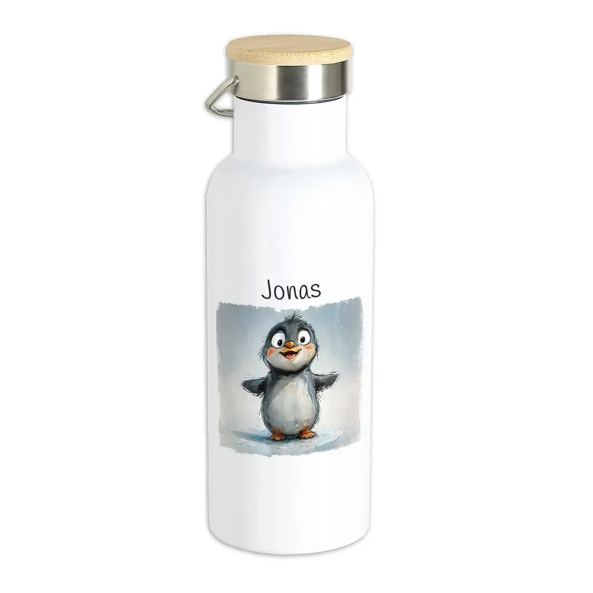 Kinder Thermosflasche | Pinguin-Zauber | Geschenk zur Einschulung | Trinkflasche frei von BPA | 500ml Thermoflasche Druckerino   