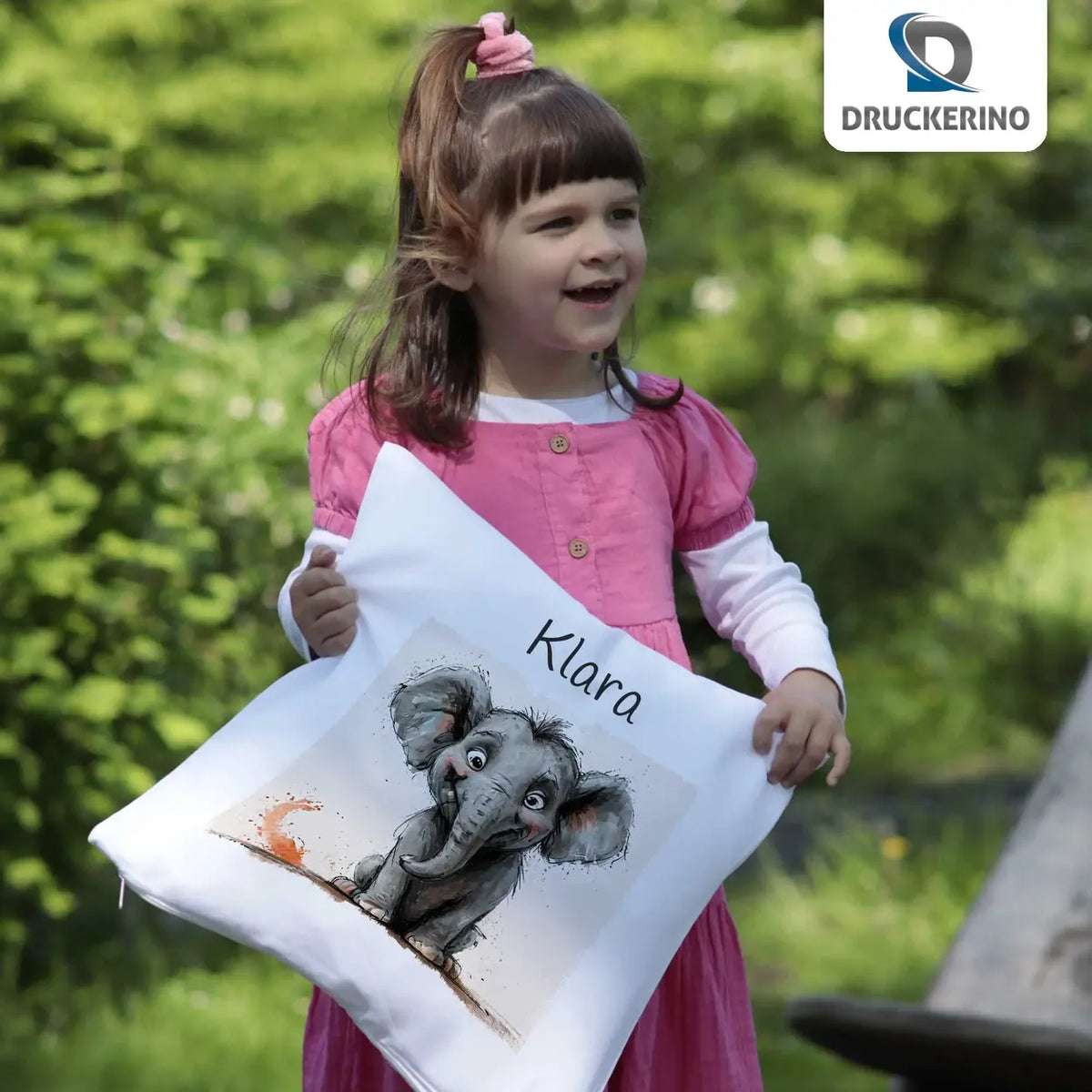 Traumruessel Kissen für Kinder mit Namen personalisiert Kissen Druckerino   