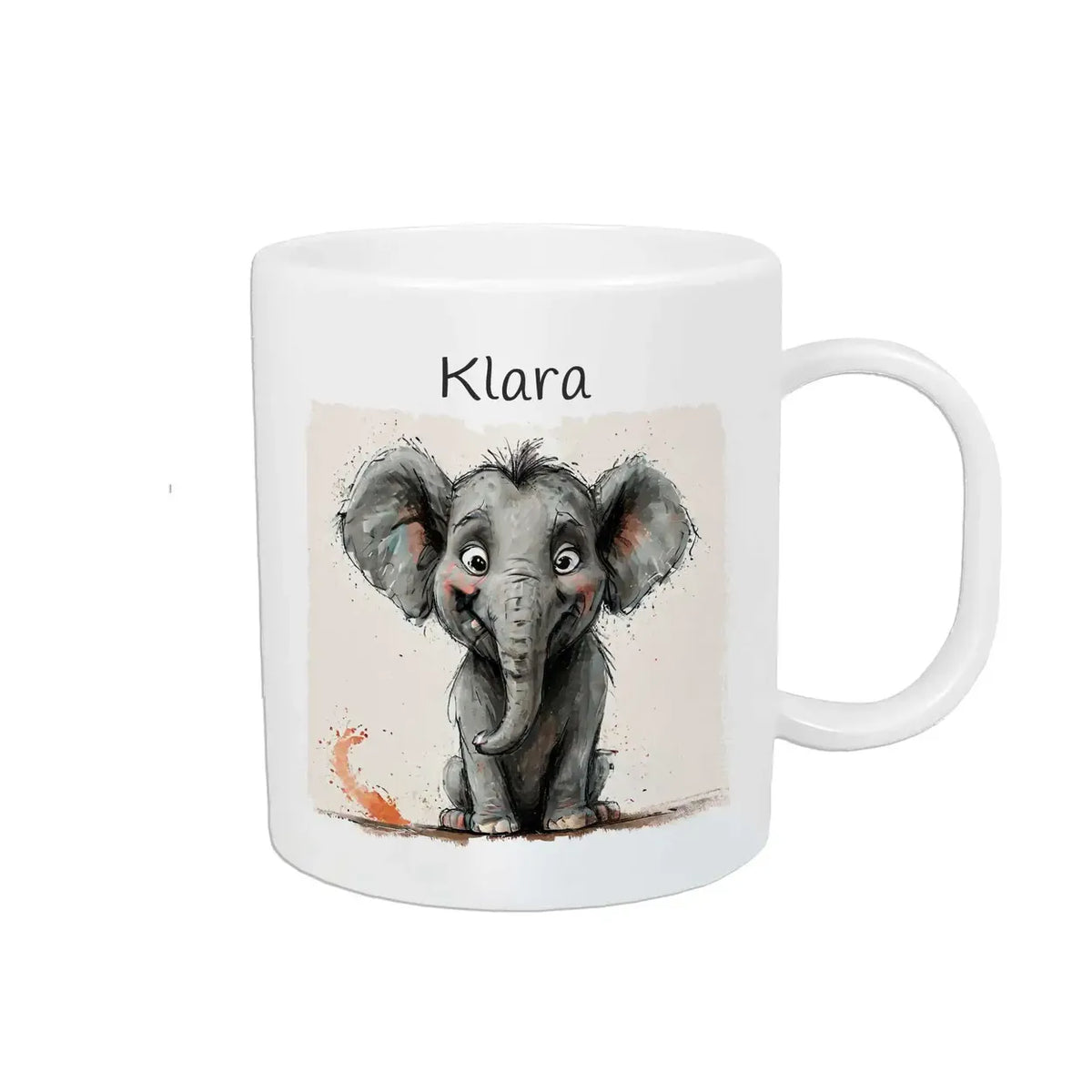 Tasse für Kinder | Elefantenzauber | Tassen mit Namen | Abschiedsgeschenk Kita | 320ml Kunststofftassen Druckerino   