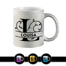 Personalisierte Tasse mit Namen | Buchstabe L Silber Geschenkideen