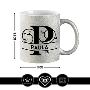 Personalisierte Tasse mit Namen | Buchstabe P Geschenkideen