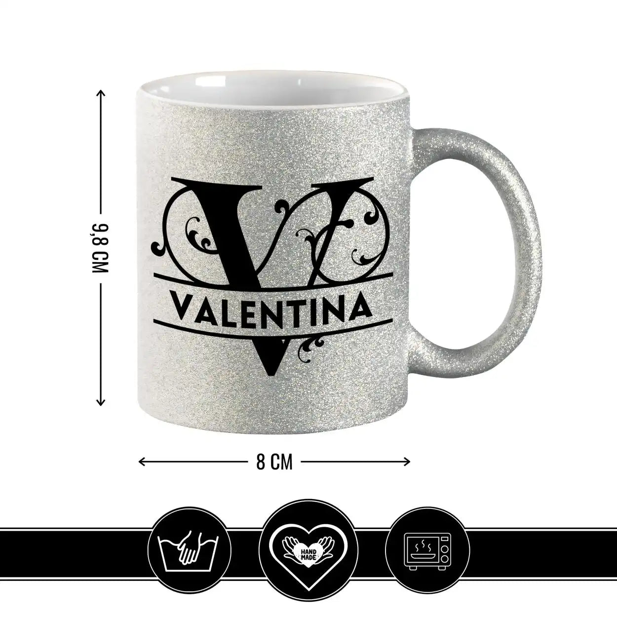 Personalisierte Tasse mit Namen | Buchstabe V Geschenkideen