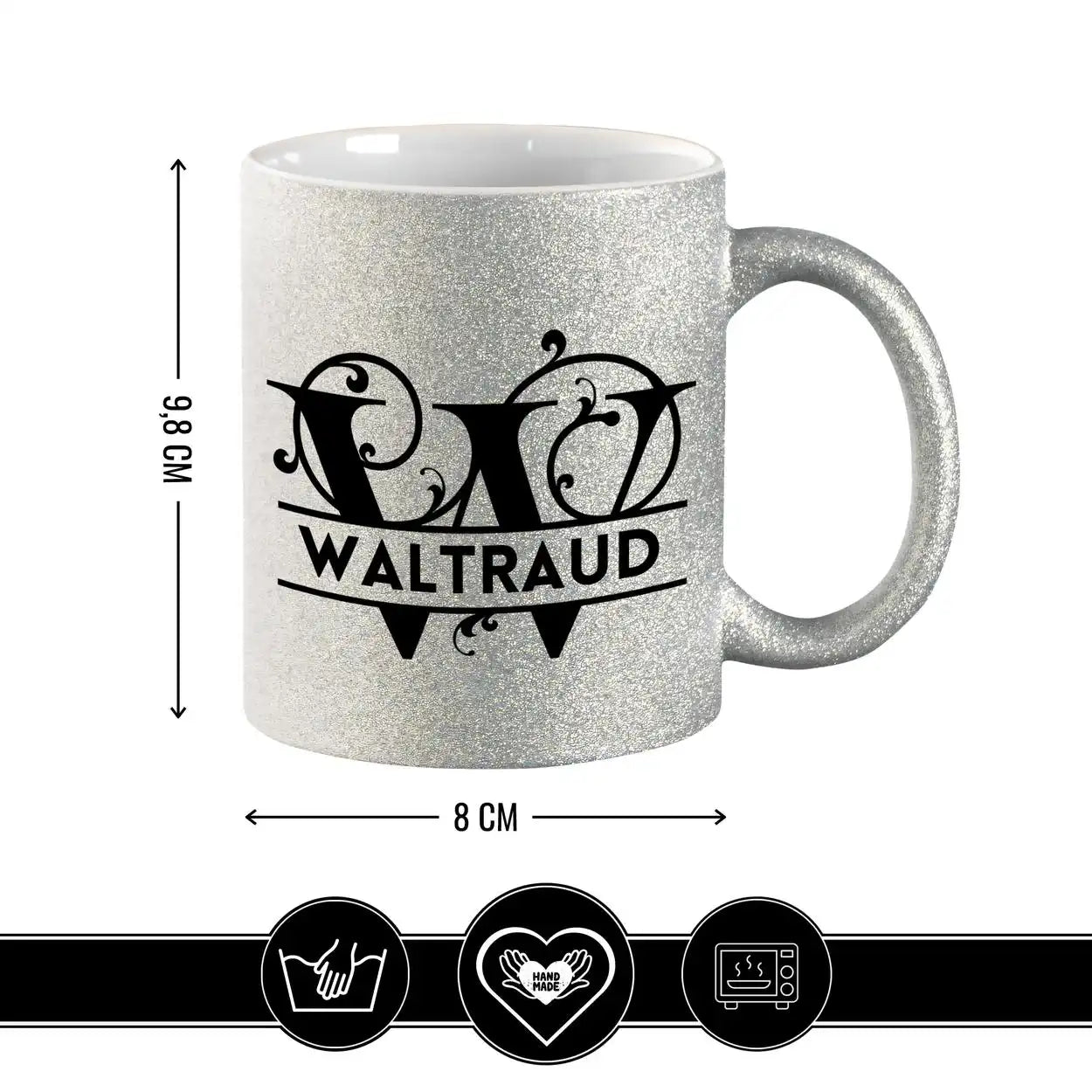 Personalisierte Tasse mit Namen | Buchstabe W Geschenkideen