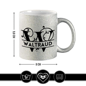 Personalisierte Tasse mit Namen | Buchstabe W Geschenkideen