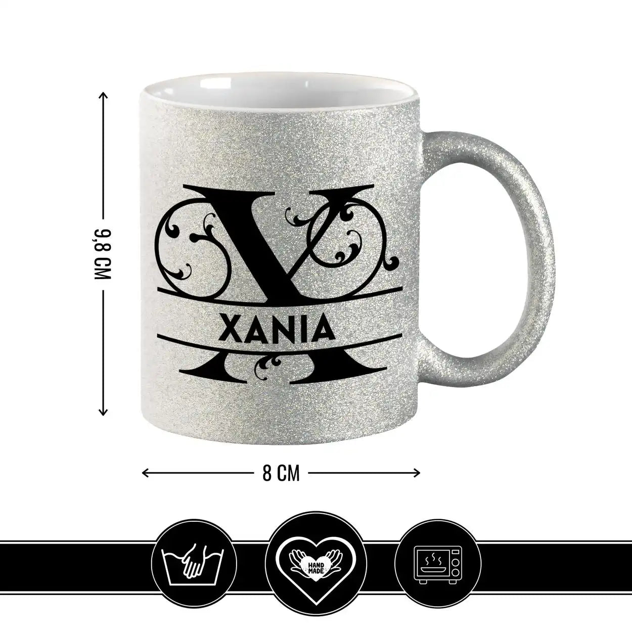 Personalisierte Tasse mit Namen | Buchstabe X Geschenkideen