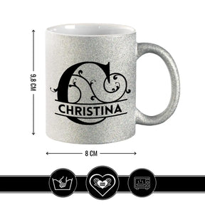 Personalisierte Tasse mit Namen | Buchstabe C Geschenkideen