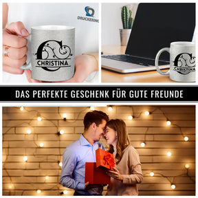 Personalisierte Tasse mit Namen | Buchstabe C Geschenkideen