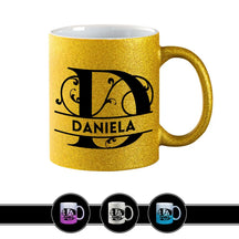 Personalisierte Tasse mit Namen | Buchstabe D Gold Geschenkideen